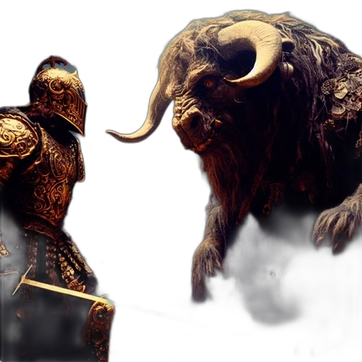 animal, concept art, fantasy art, 3d render transparent PNG cut-out
