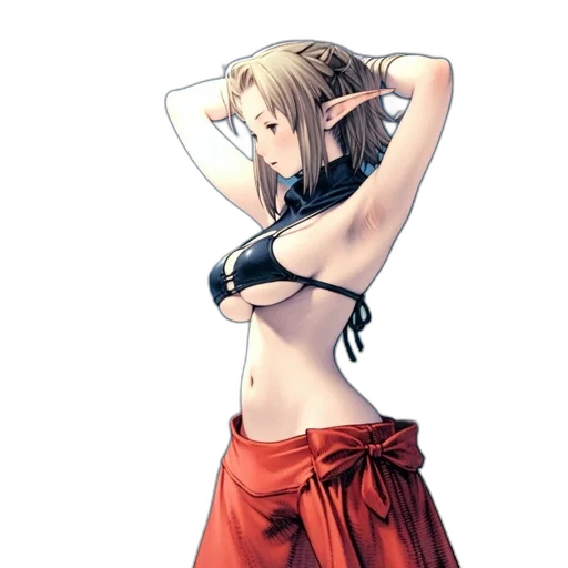 dress, staff, weapon, jewelry transparent PNG cut-out
