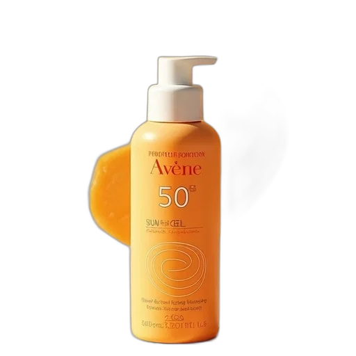 bottle, avene, sun, gel transparent PNG cut-out