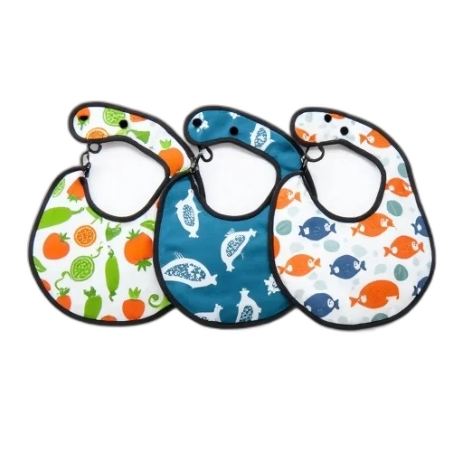 set, three, colorful, bibs transparent PNG cut-out