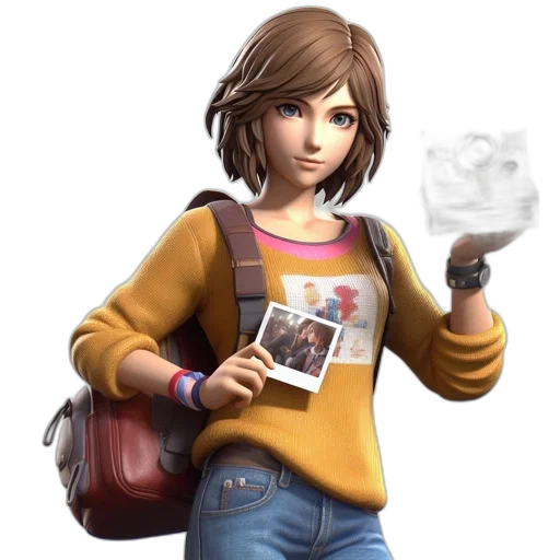 jacket, face, staff, weapon transparent PNG cut-out