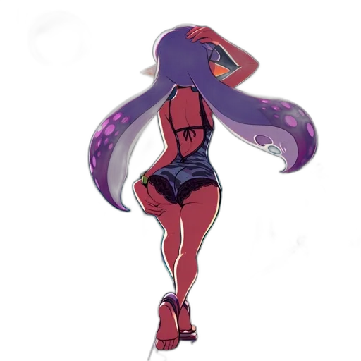 dress, creature, hair, jacket transparent PNG cut-out