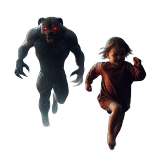 creature, concept art, 3d render, pixel art transparent PNG cut-out