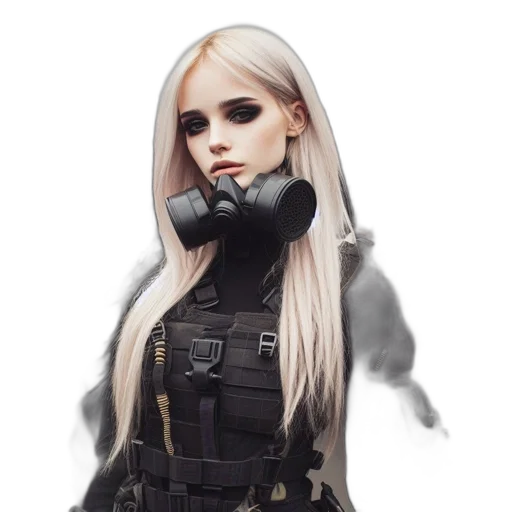 jacket, weapon, face, dress transparent PNG cut-out