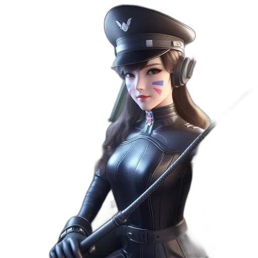 staff, hat, weapon, robot transparent PNG cut-out