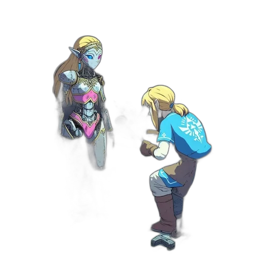 jacket, weapon, staff, robot transparent PNG cut-out