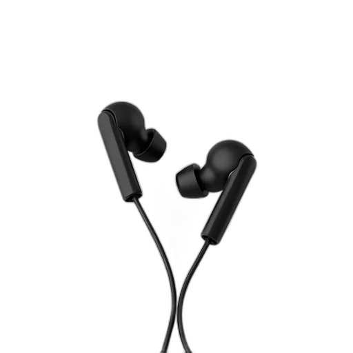 3d render, pair, black, wireless transparent PNG cut-out