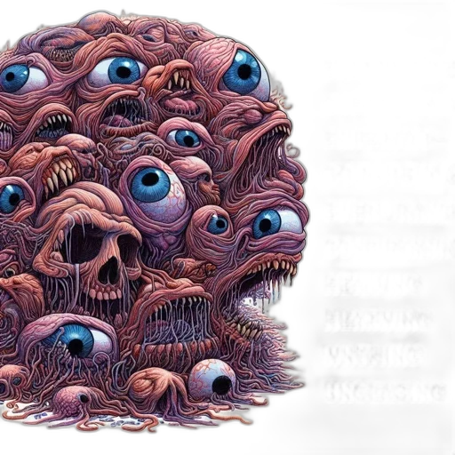 creature, mask, face, hair transparent PNG cut-out