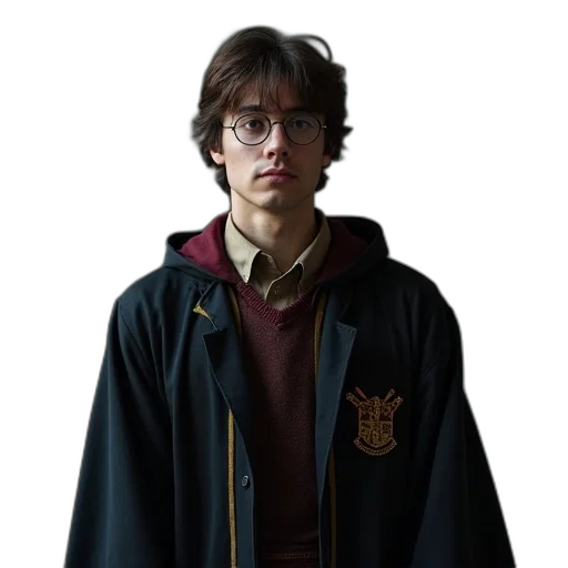 jacket, staff, face, dragon transparent PNG cut-out
