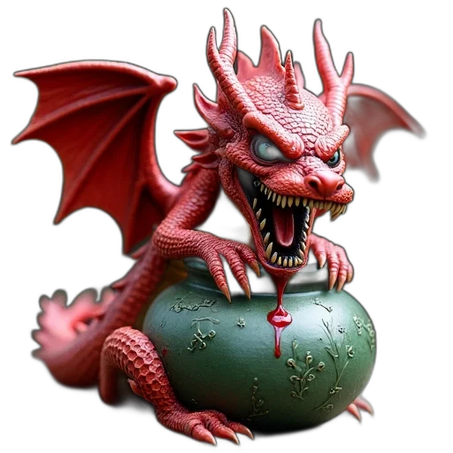 dragon, 3d render, fantasy art, concept art transparent PNG cut-out