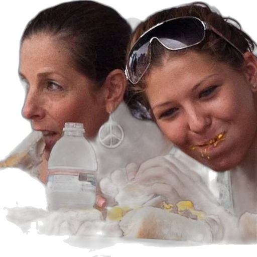 food, face, photorealistic, two transparent PNG cut-out