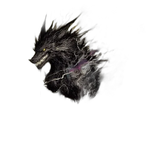 dragon, hair, animal, creature transparent PNG cut-out