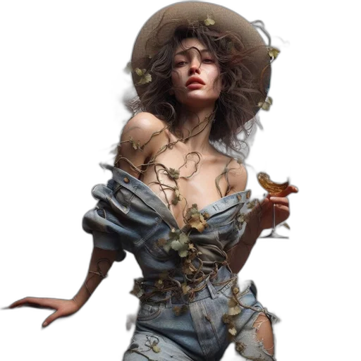dress, fantasy art, concept art, photorealistic transparent PNG cut-out