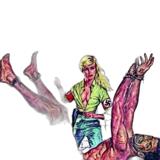 comic book art, concept art, cyberpunk, watercolor transparent PNG cut-out
