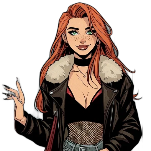jacket, comic book art, cartoon, concept art transparent PNG cut-out