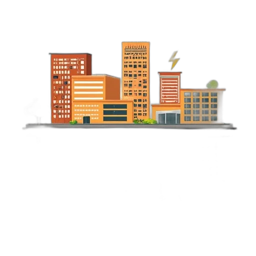 building, concept art, 3d render, pixel art transparent PNG cut-out