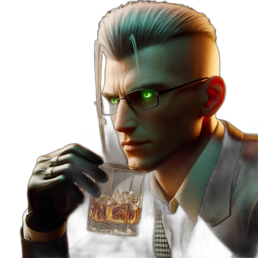 face, cyberpunk, concept art, comic book art transparent PNG cut-out