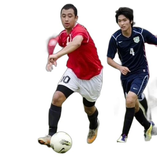 photorealistic, soccer, player, red transparent PNG cut-out