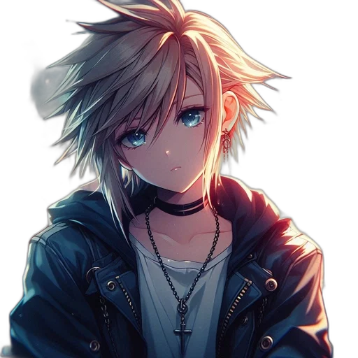 jacket, face, weapon, staff transparent PNG cut-out