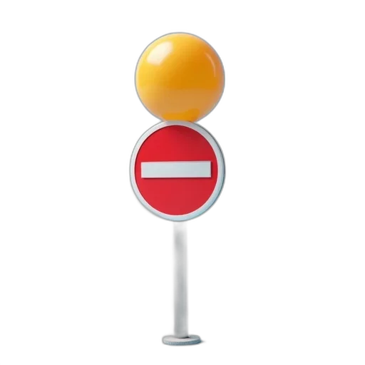 staff, 3d render, white, red transparent PNG cut-out
