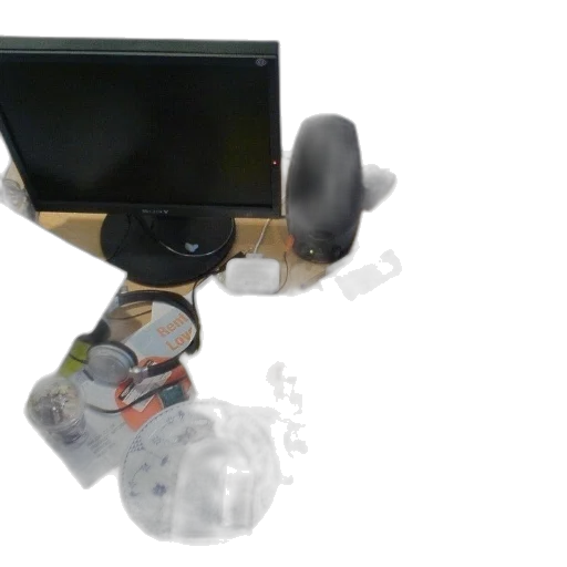 robot, furniture, 3d render, cluttered transparent PNG cut-out