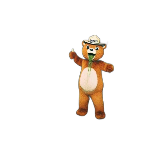 hat, staff, animal, 3d render transparent PNG cut-out
