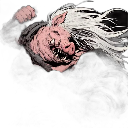 creature, hair, mask, face transparent PNG cut-out