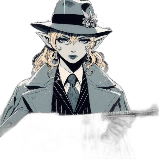 hat, staff, jacket, weapon transparent PNG cut-out