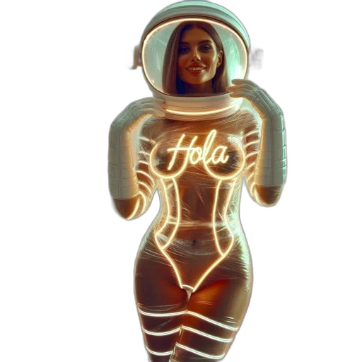robot, dress, 3d render, concept art transparent PNG cut-out