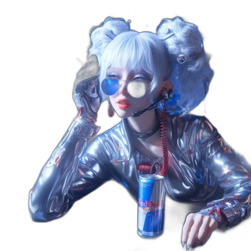 bottle, robot, jacket, creature transparent PNG cut-out