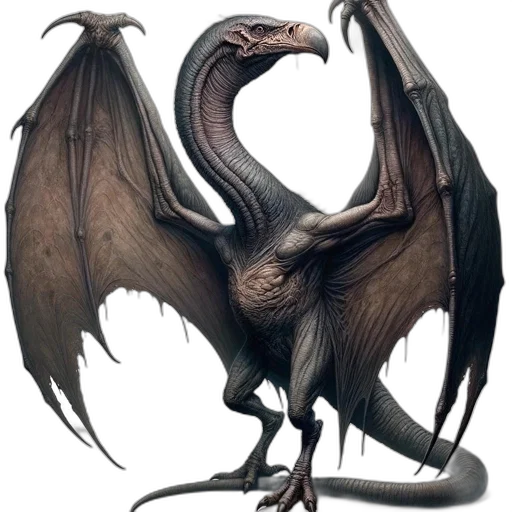 dragon, creature, animal, staff transparent PNG cut-out
