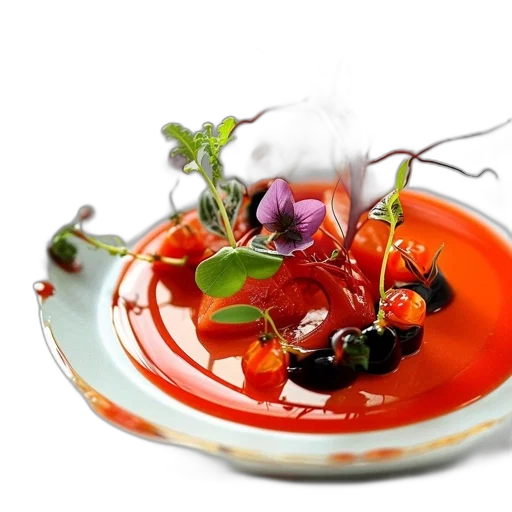 food, photorealistic, 3d render, red transparent PNG cut-out