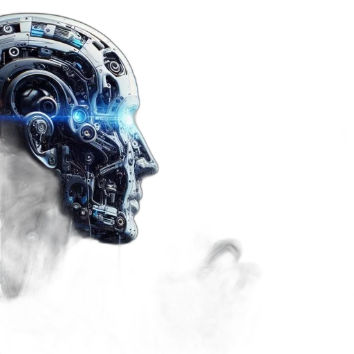 robot, concept art, cyberpunk, 3d render transparent PNG cut-out