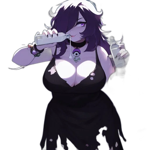 dress, staff, creature, weapon transparent PNG cut-out