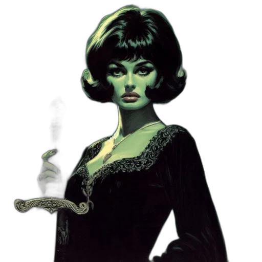 dress, staff, jewelry, comic book art transparent PNG cut-out