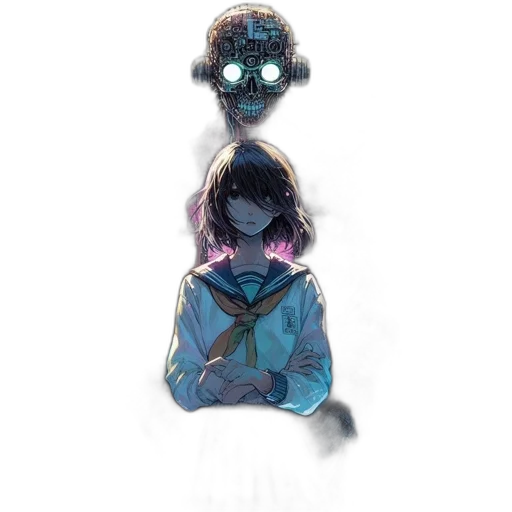 mask, robot, jacket, staff transparent PNG cut-out