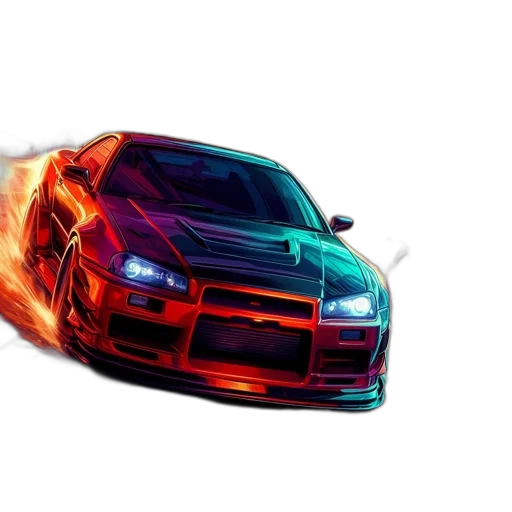 car, weapon, concept art, photorealistic transparent PNG cut-out