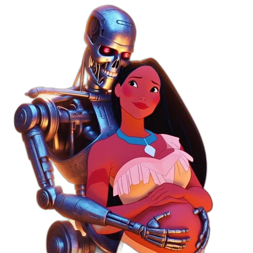 robot, dress, concept art, 3d render transparent PNG cut-out