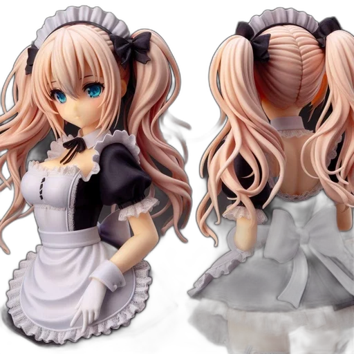 3d render, monochrome, anime, character transparent PNG cut-out