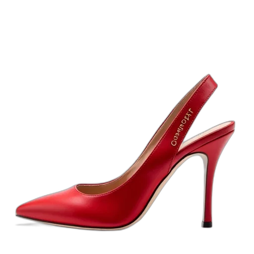 shoes, red, high-heeled, sandal transparent PNG cut-out