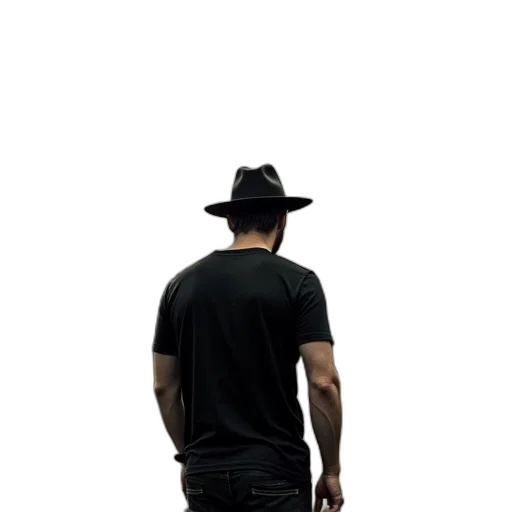 hat, staff, jacket, robot transparent PNG cut-out