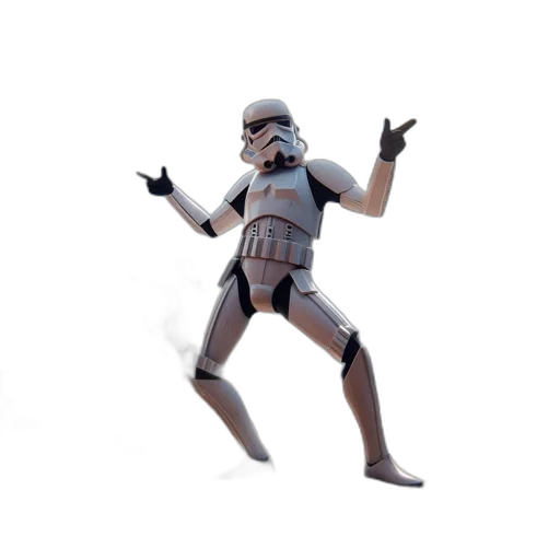 robot, staff, weapon, 3d render transparent PNG cut-out