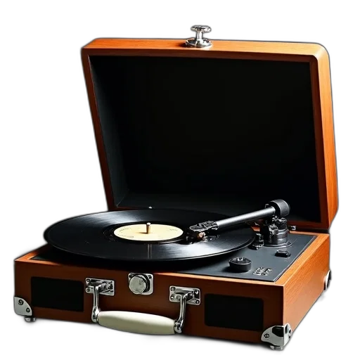 vintage, record, player, vinyl transparent PNG cut-out
