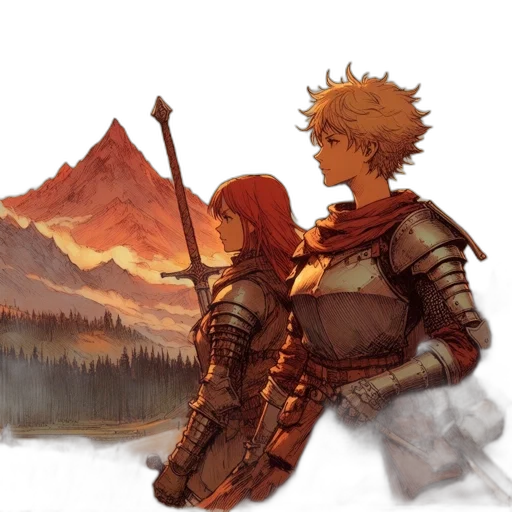 sword, fantasy art, concept art, pixel art transparent PNG cut-out