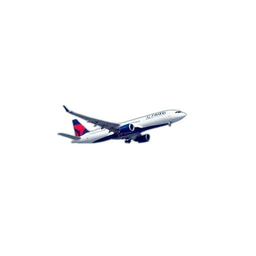 staff, delta, airplane, flying transparent PNG cut-out