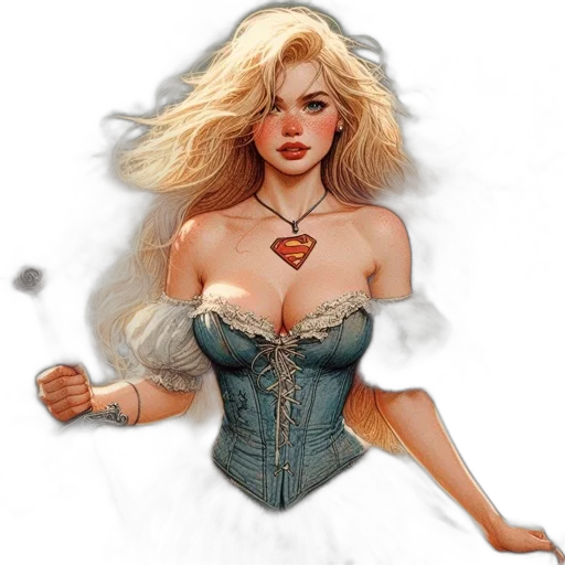 dress, fantasy art, comic book art, concept art transparent PNG cut-out