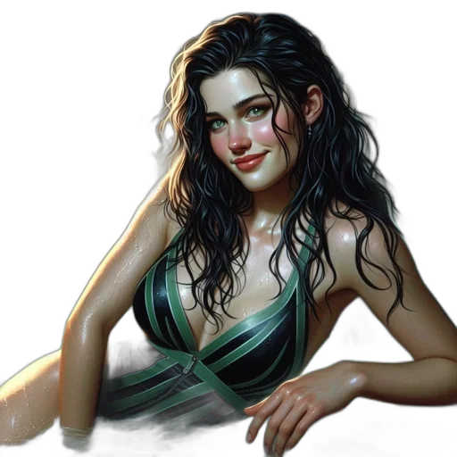 dress, fantasy art, concept art, oil painting transparent PNG cut-out