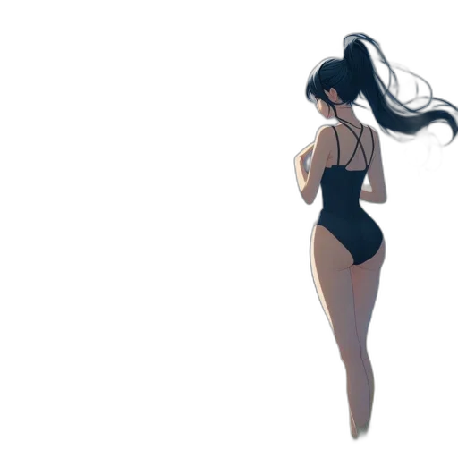 dress, hair, creature, concept art transparent PNG cut-out
