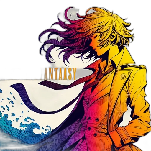 jacket, watercolor, concept art, anime transparent PNG cut-out