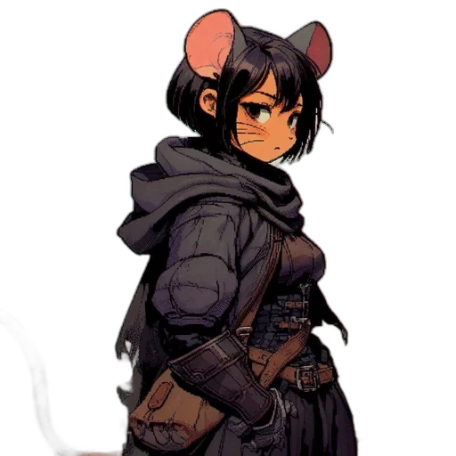 jacket, staff, weapon, hat transparent PNG cut-out